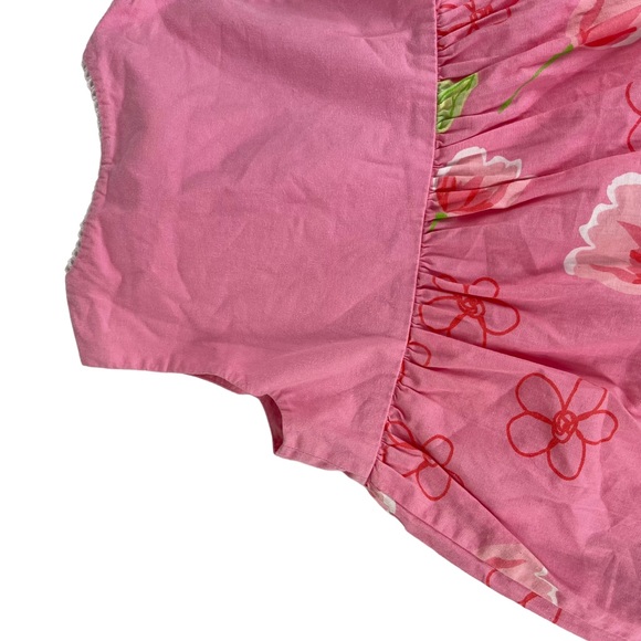 Blueberi Boulevard Spring Pink Floral Button-up Baby Dress 12 Months Girls Roses - Picture 10 of 11